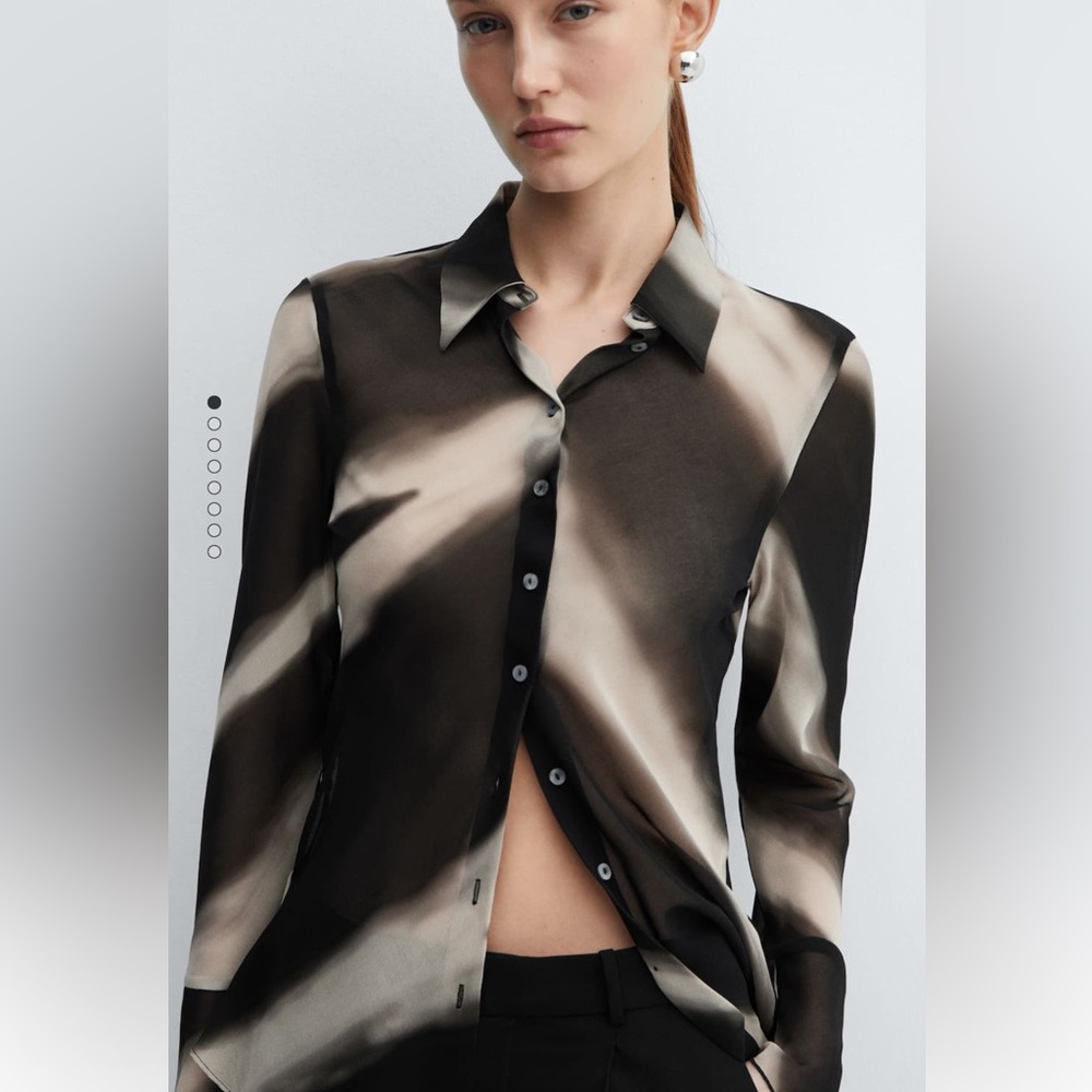 Mango semi transparent shirt *never worn”